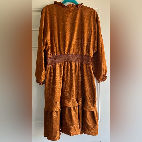 Animal Print Long Sleeve Dress - Picture 2 of 10